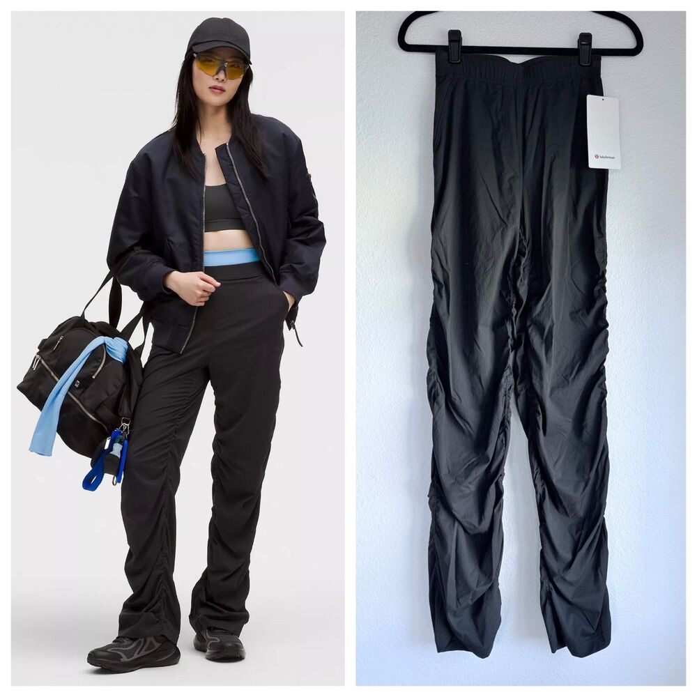 NWT Lululemon Dance Studio Slim-Fit High Rise Flared Pants in Black Size XS